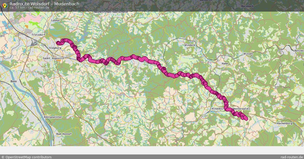 Fahrradroute Wolsdorf – Mudenbach