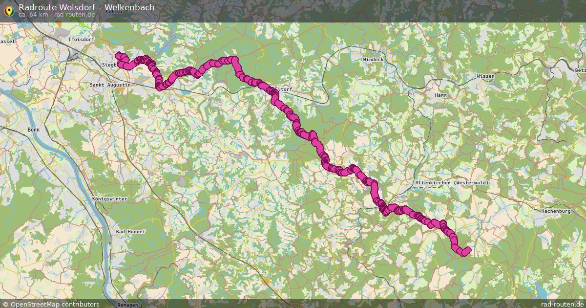 Fahrradroute Wolsdorf – Welkenbach