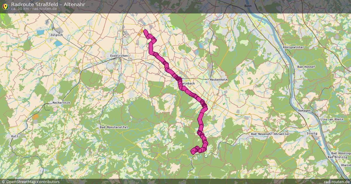 Fahrradroute Straßfeld – Altenahr