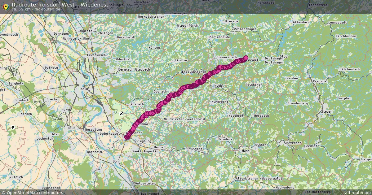 Radtour Troisdorf-West – Wiedenest
