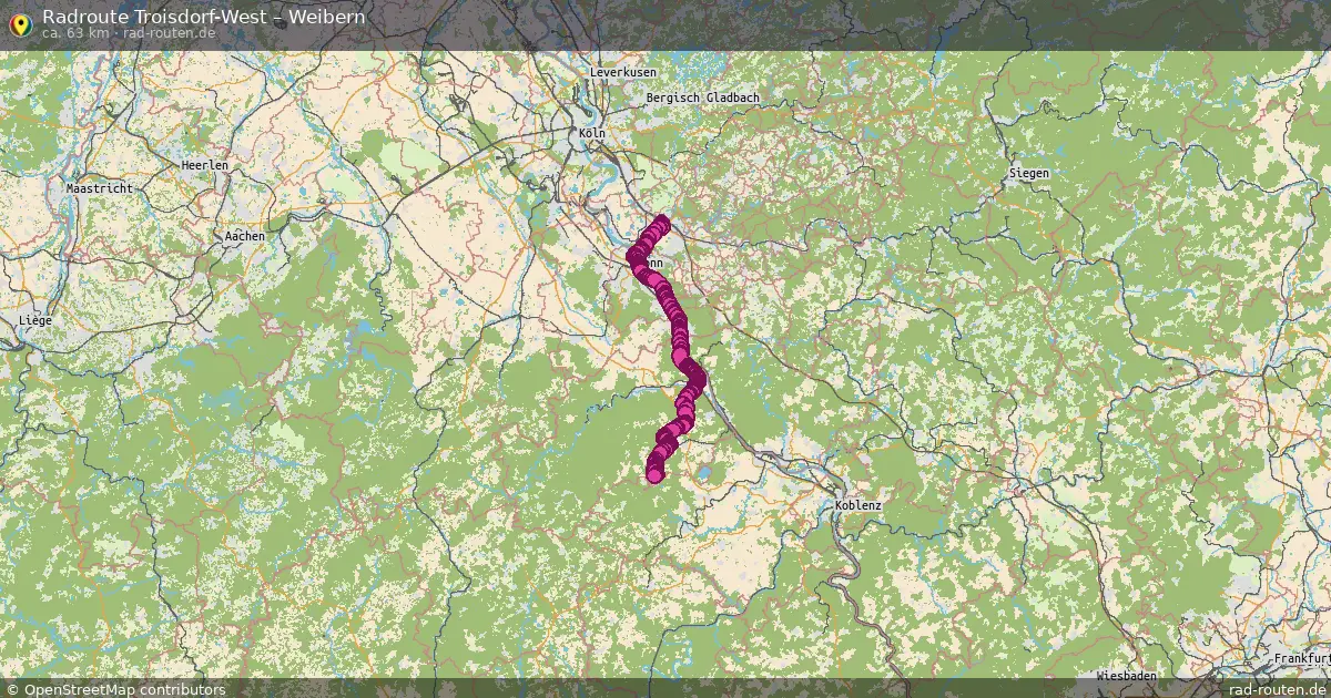 Radtour Troisdorf-West – Weibern