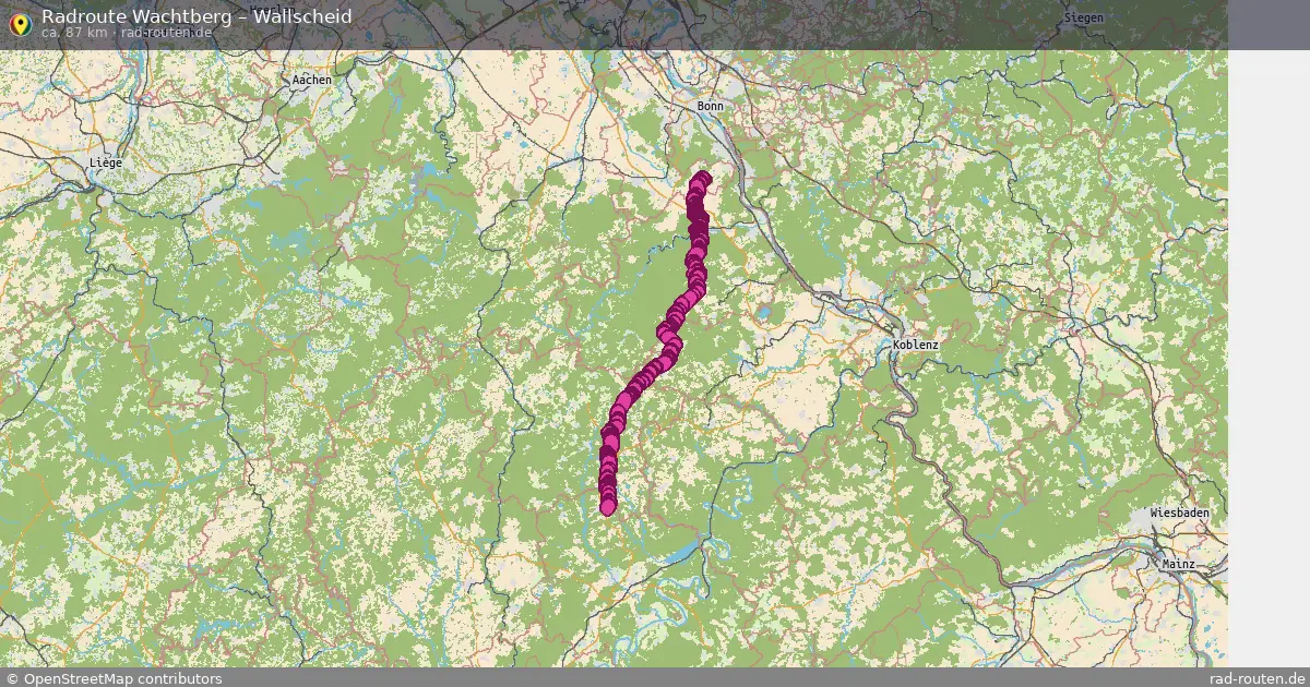Fahrradroute Wachtberg – Wallscheid (87 km) – Rad-Routen.de