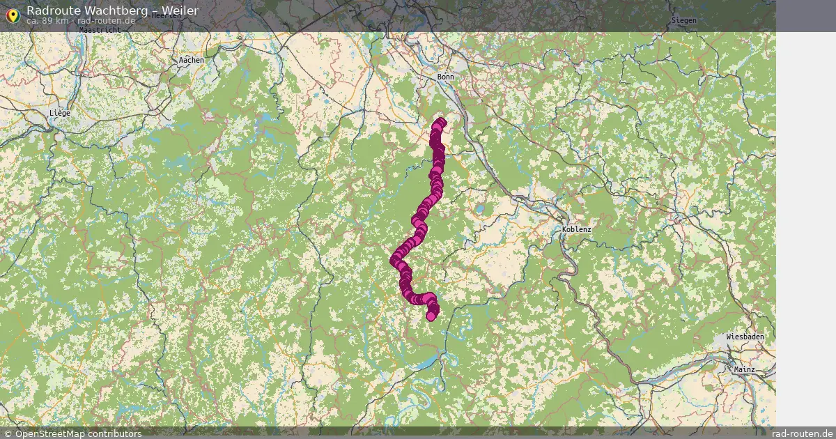 Fahrradroute Wachtberg – Weiler (89 km) – Rad-Routen.de