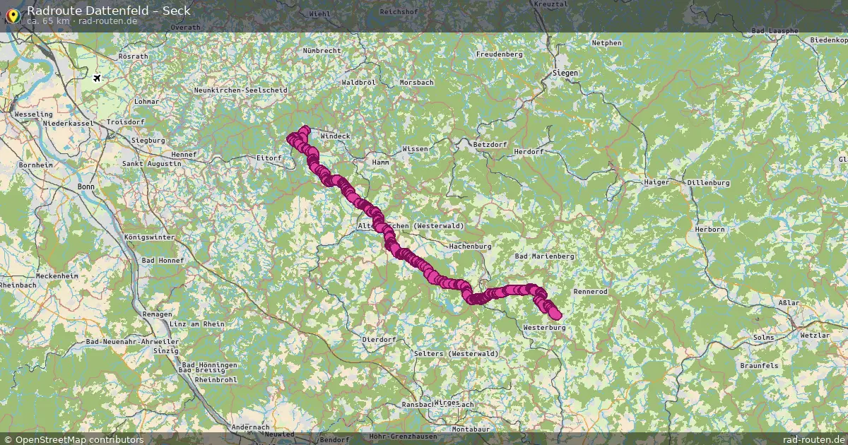 Fahrradroute Dattenfeld – Seck