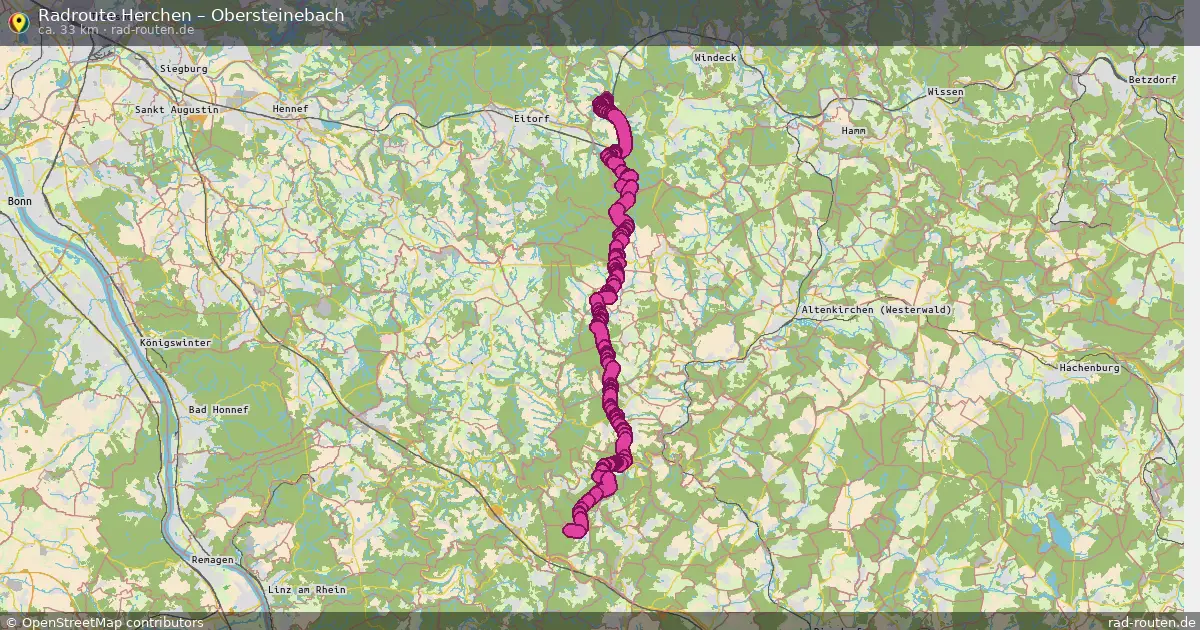 Fahrradroute Herchen – Obersteinebach