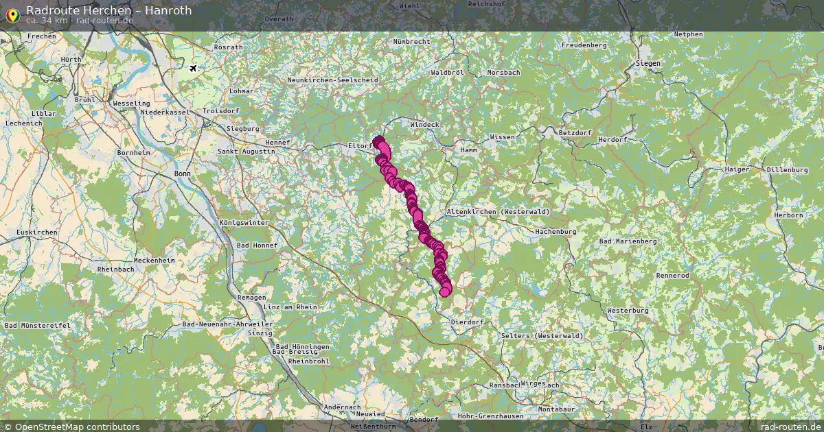 Fahrradroute Herchen – Hanroth
