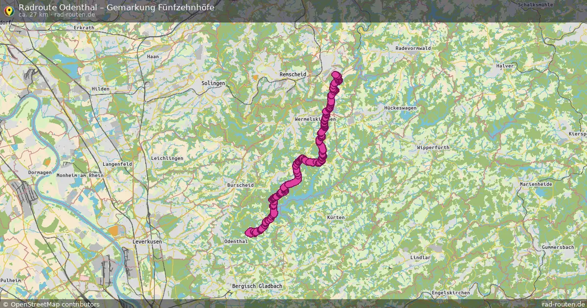 Radtour Odenthal – Gemarkung Fünfzehnhöfe