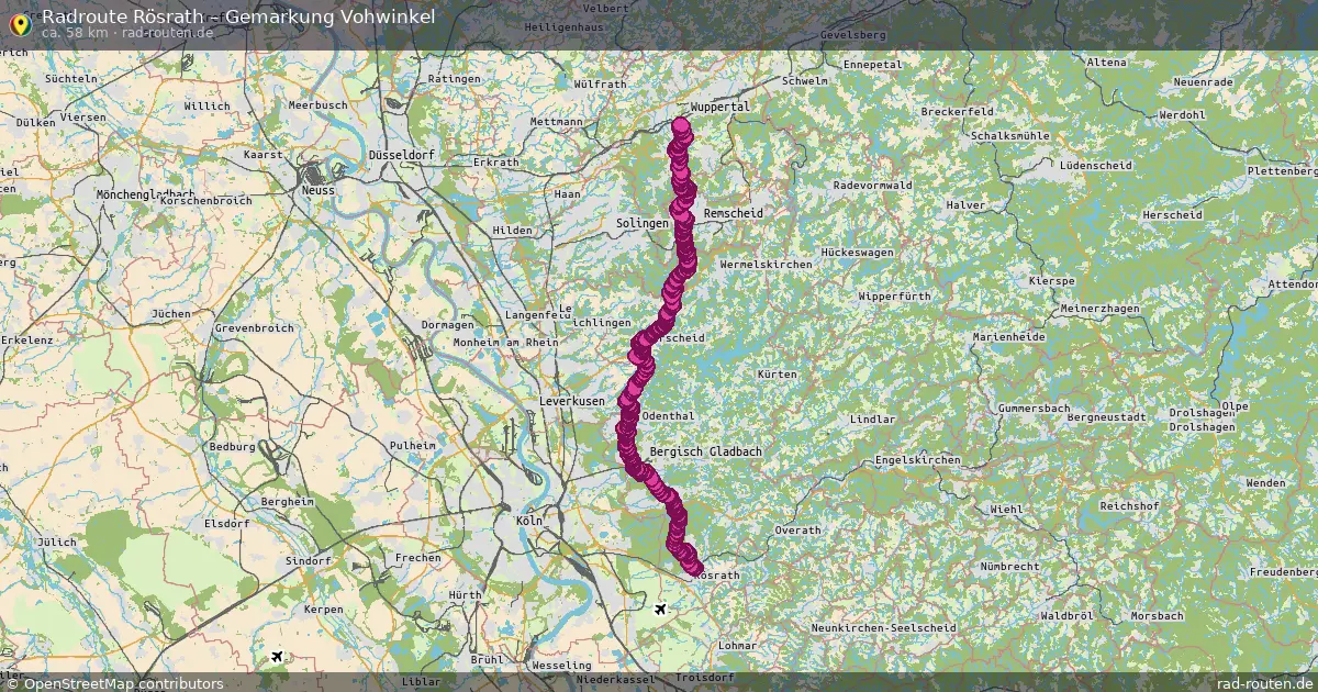 Radtour Rösrath – Gemarkung Nächstebreck