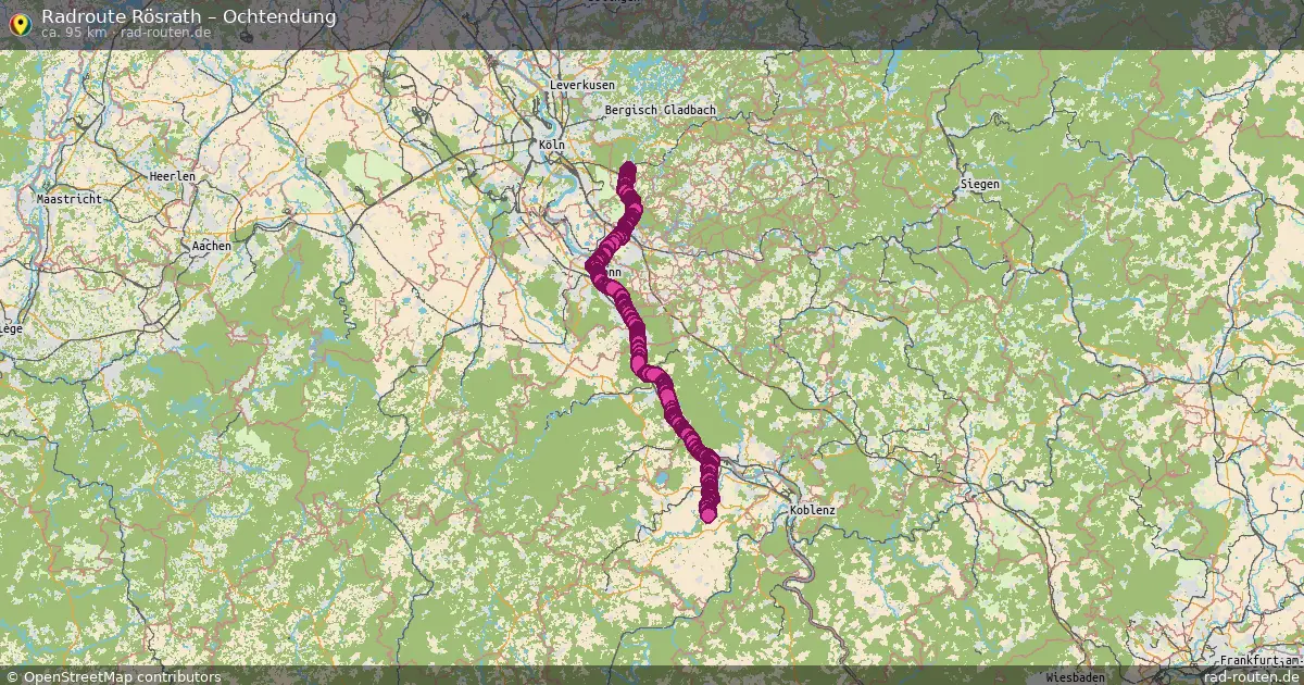 Fahrradroute Rösrath – Ochtendung (95 km) – Rad-Routen.de