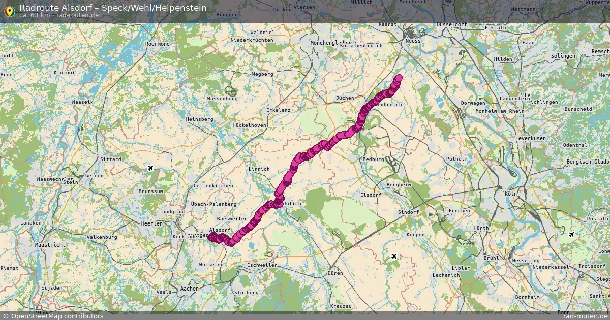 Radtour Alsdorf – Speck Wehl Helpenstein