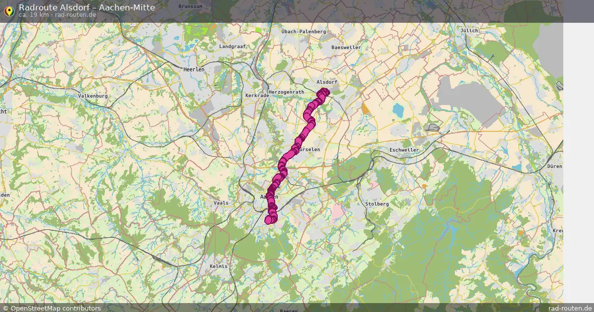 Radtour Alsdorf – Aachen-Mitte