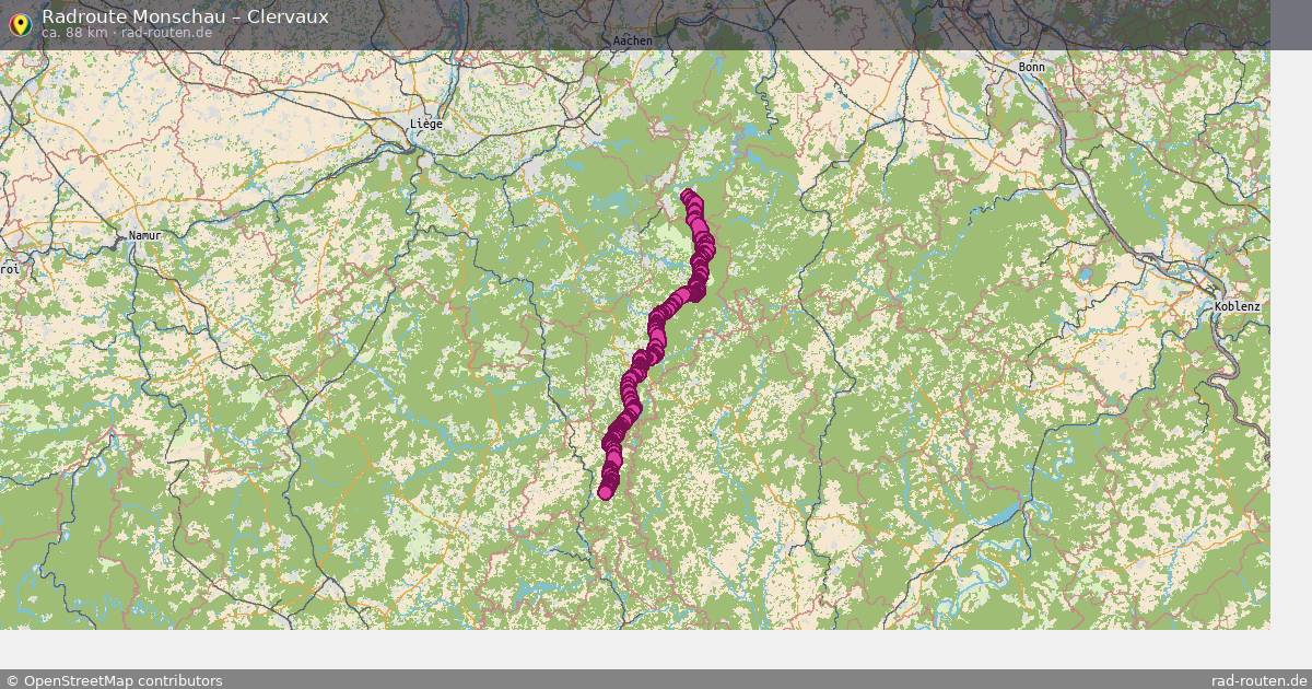 Fahrradroute Monschau – Clervaux