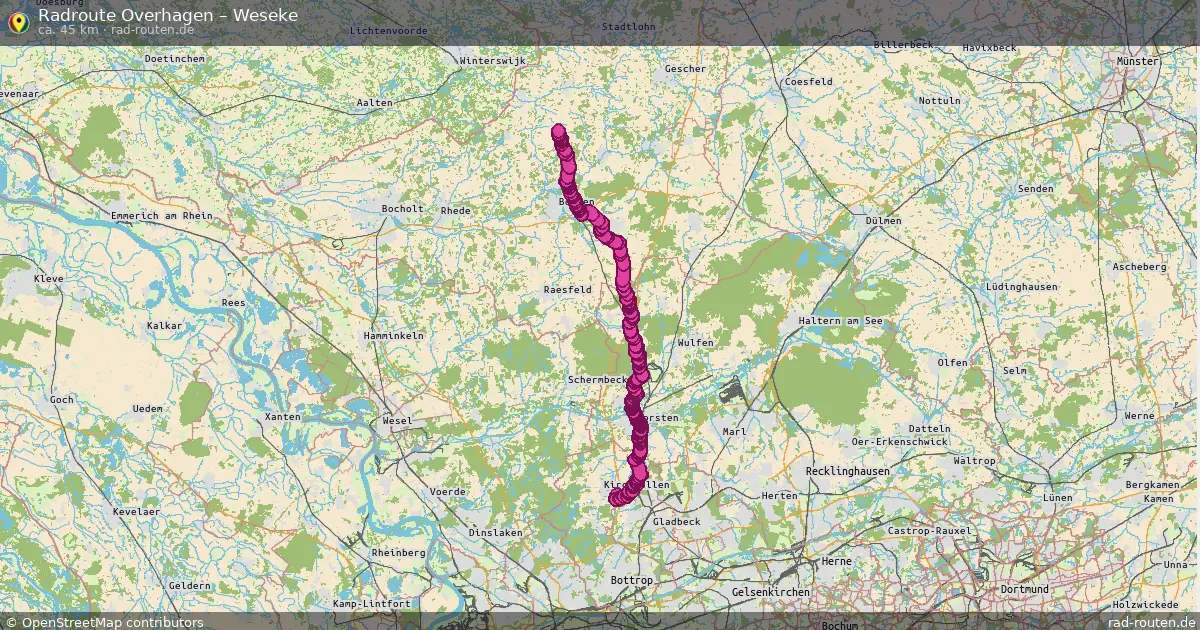 Fahrradroute Overhagen – Weseke