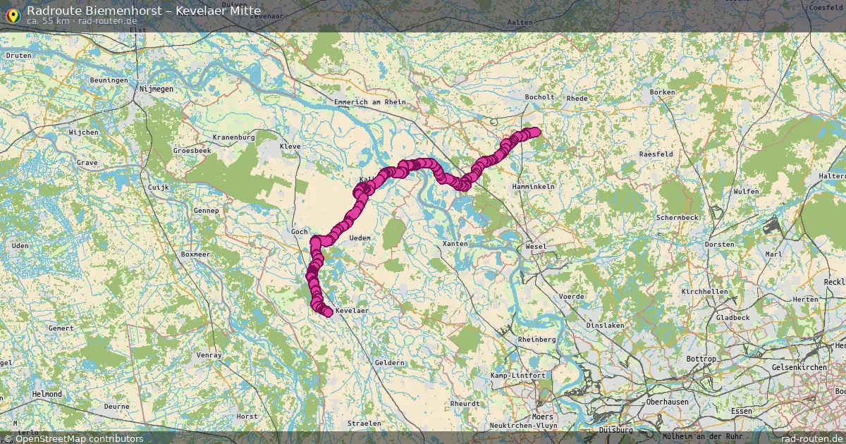 Radtour Biemenhorst – Kevelaer Mitte