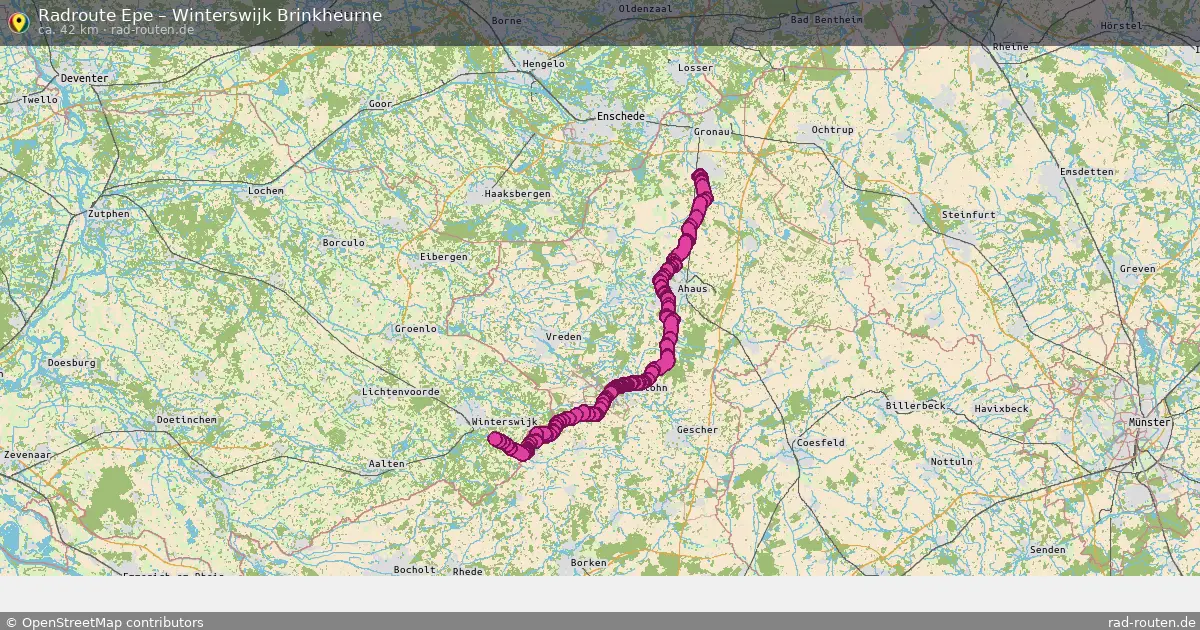 Fahrradroute Epe – Winterswijk Brinkheurne