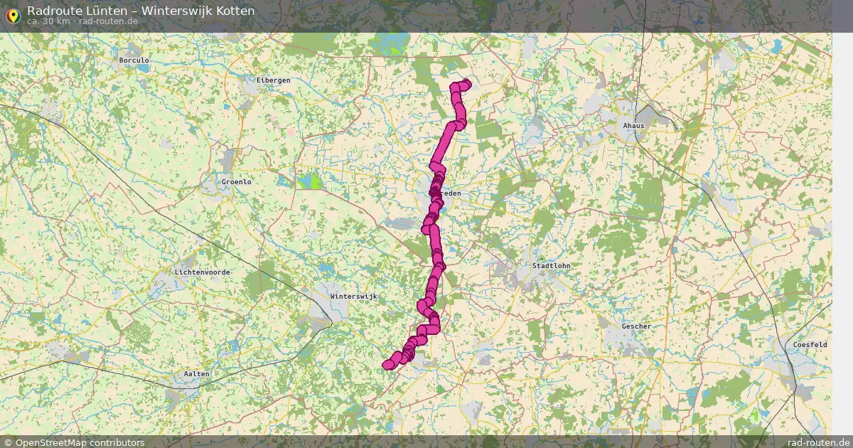 Fahrradroute Lünten – Winterswijk Kotten (30 km) – Rad-Routen.de
