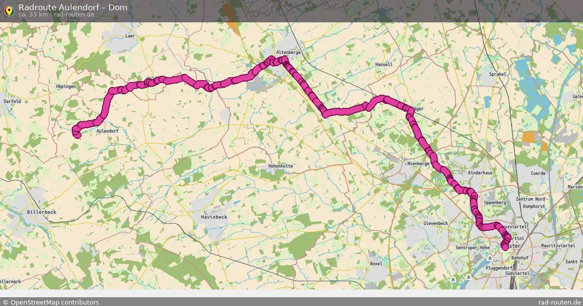 Fahrradroute Aulendorf – Dom (33 km) – Rad-Routen.de