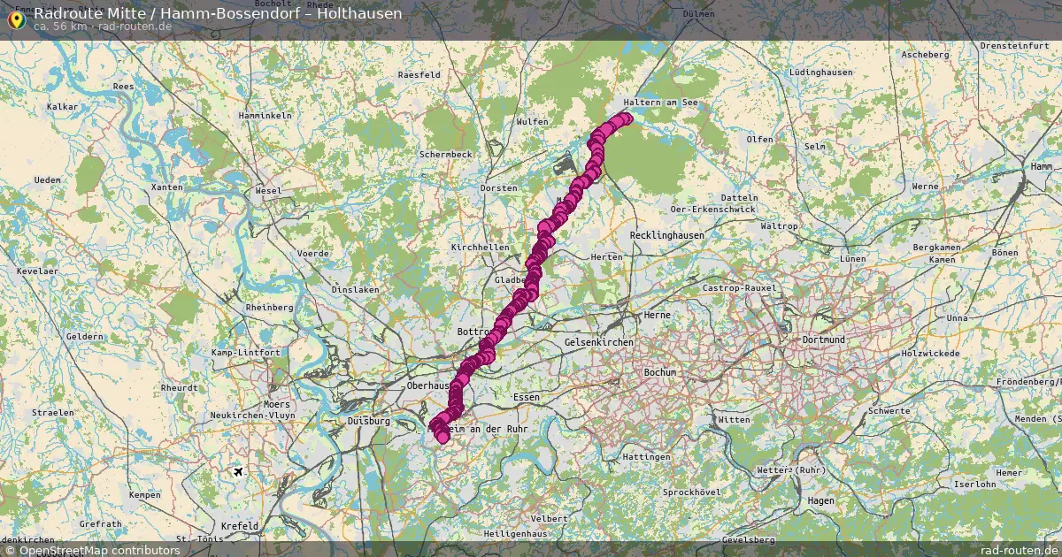 Fahrradroute Mitte   Hamm-Bossendorf – Holthausen (56 km) – Rad-Routen.de