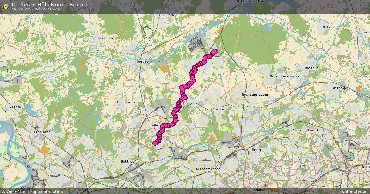 Fahrradroute Hüls-Nord – Brauck