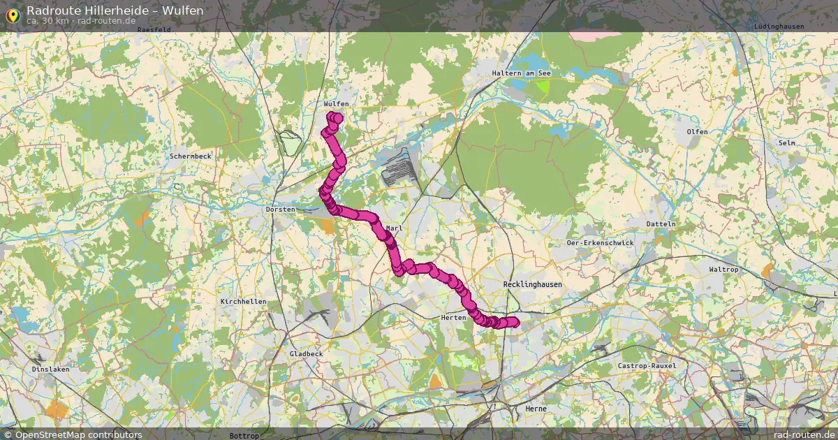 Fahrradroute Hillerheide – Wulfen