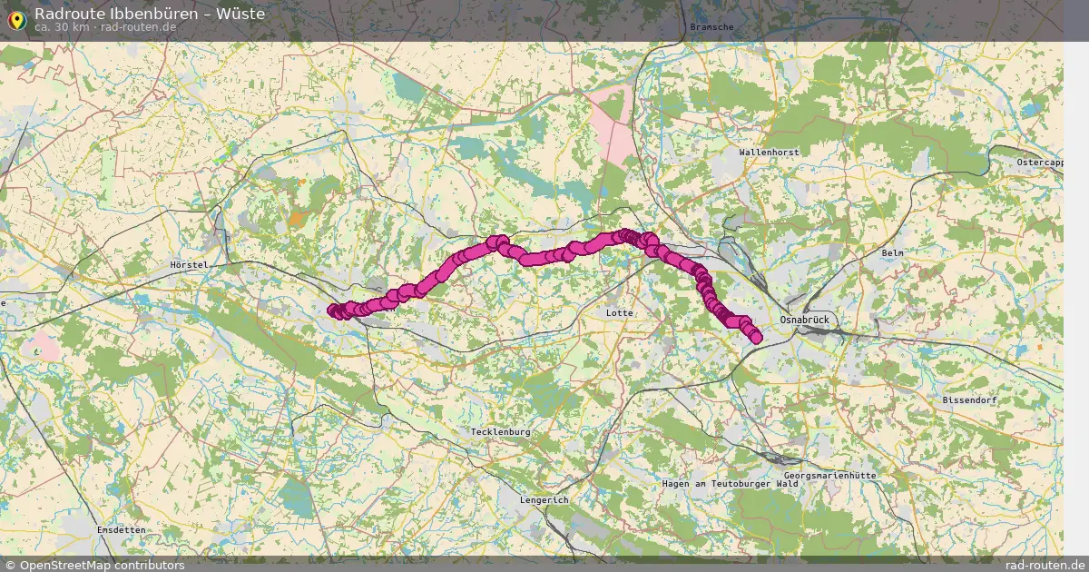 Fahrradroute Ibbenbüren – Wüste