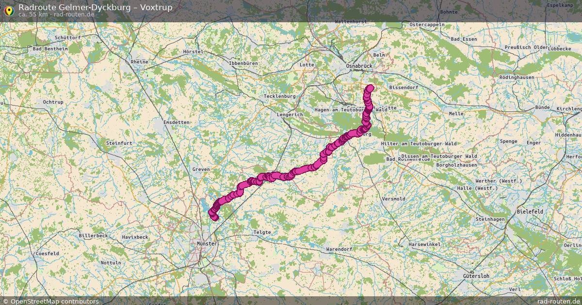 Fahrradroute Gelmer-Dyckburg – Voxtrup