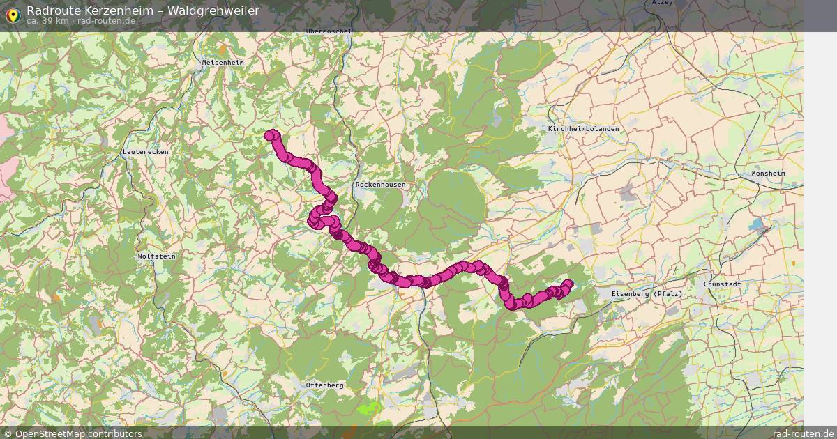 Fahrradroute Kerzenheim – Waldgrehweiler