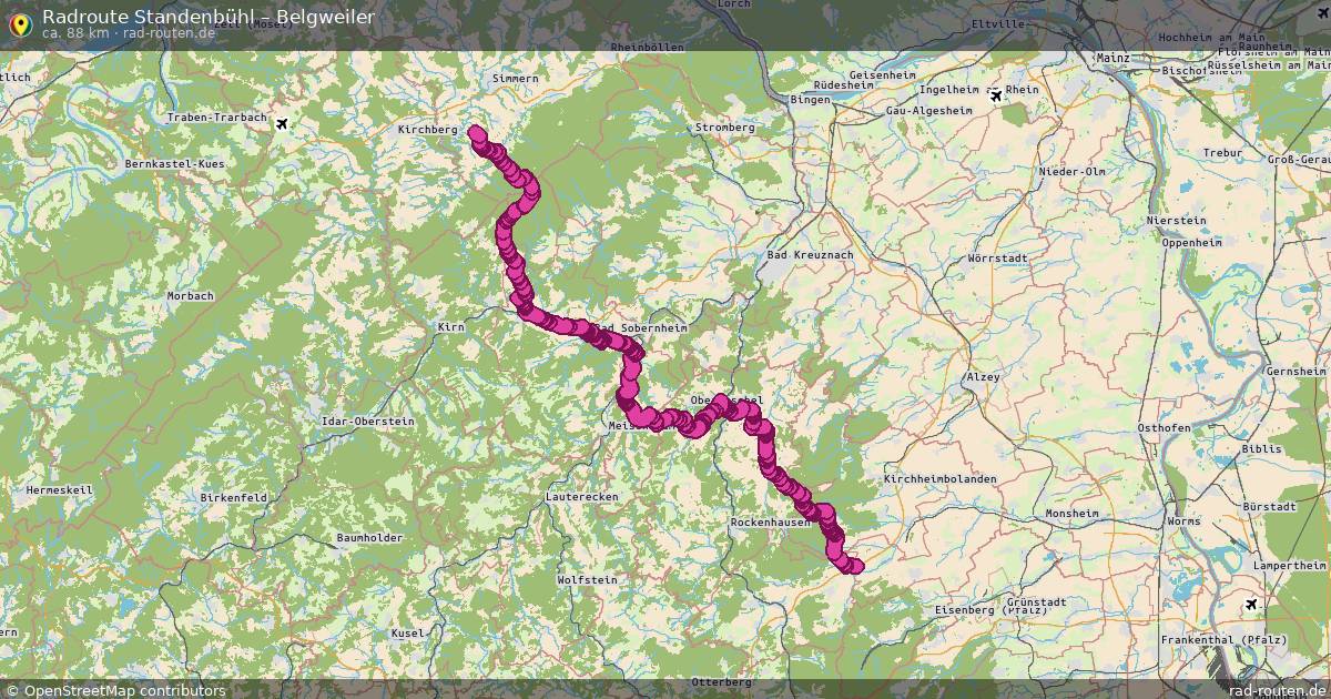 Fahrradroute Standenbühl – Belgweiler