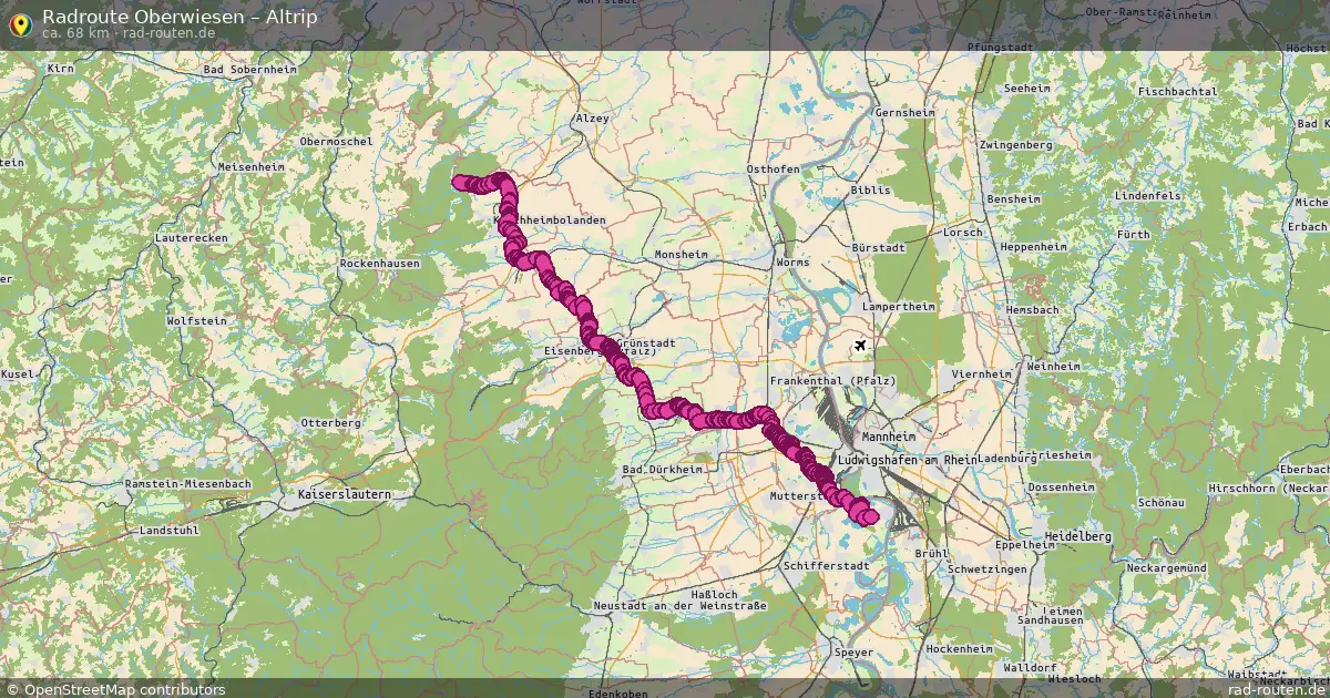Radtour Oberwiesen – Altrip