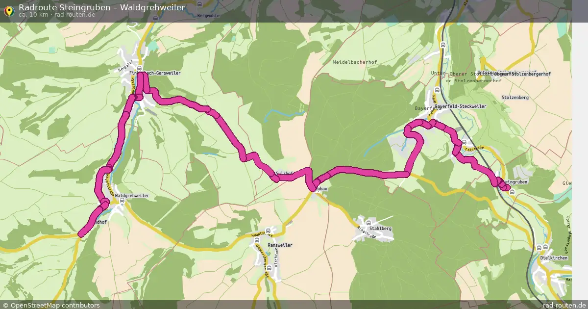 Fahrradroute Steingruben – Waldgrehweiler (10 km) – Rad-Routen.de