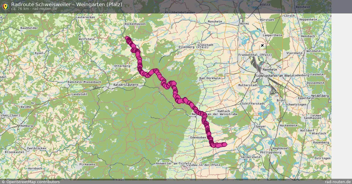 Radtour Schweisweiler – Weingarten (Pfalz)