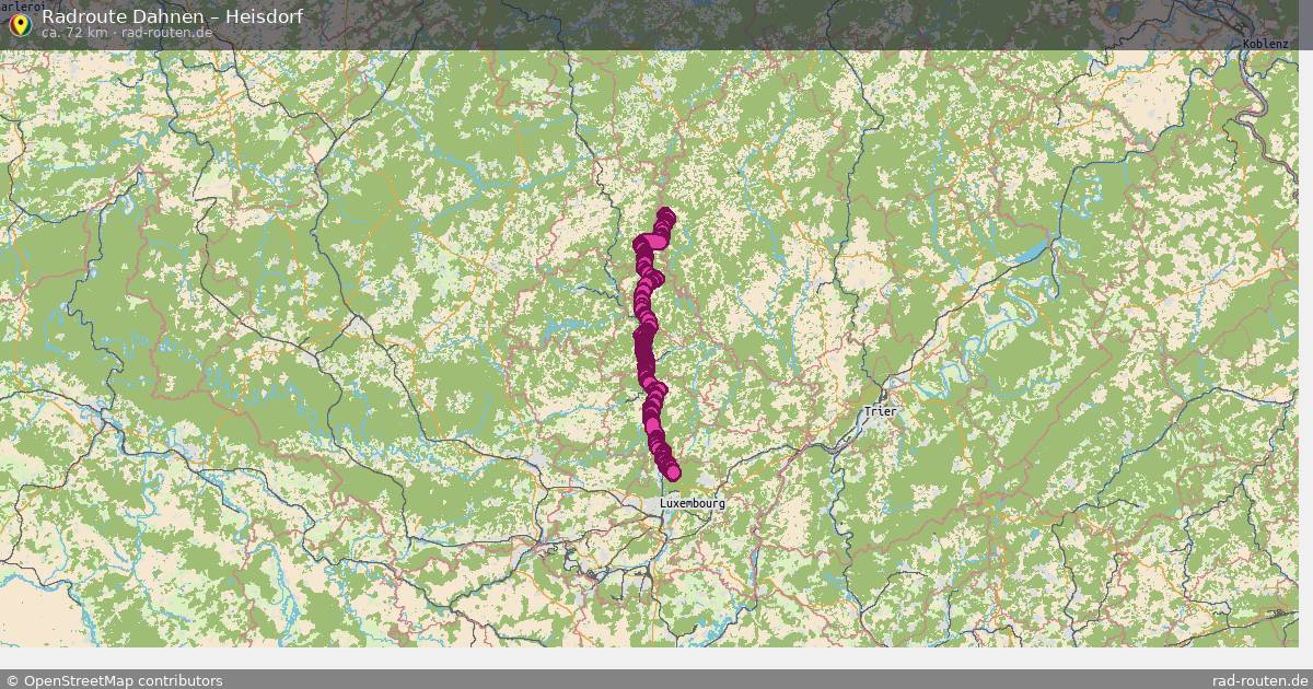 Fahrradroute Dahnen – Heisdorf