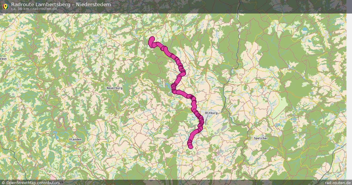 Fahrradroute Lambertsberg – Niederstedem