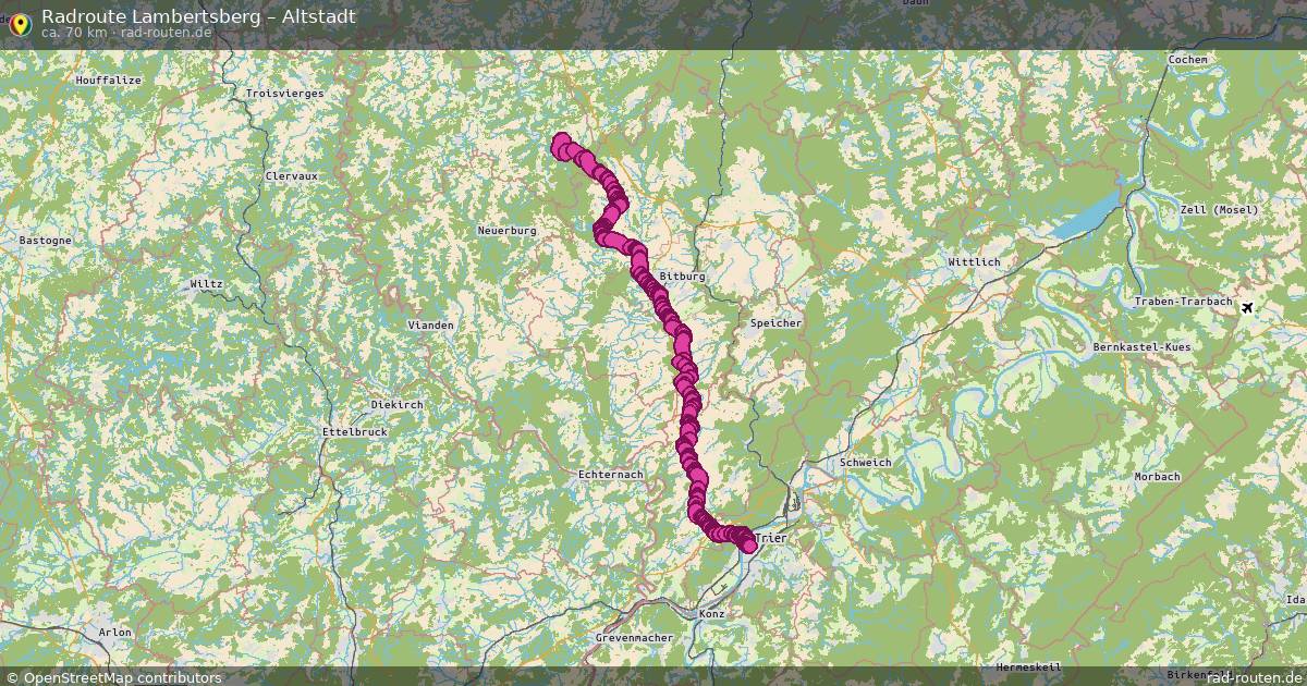 Fahrradroute Lambertsberg – Altstadt