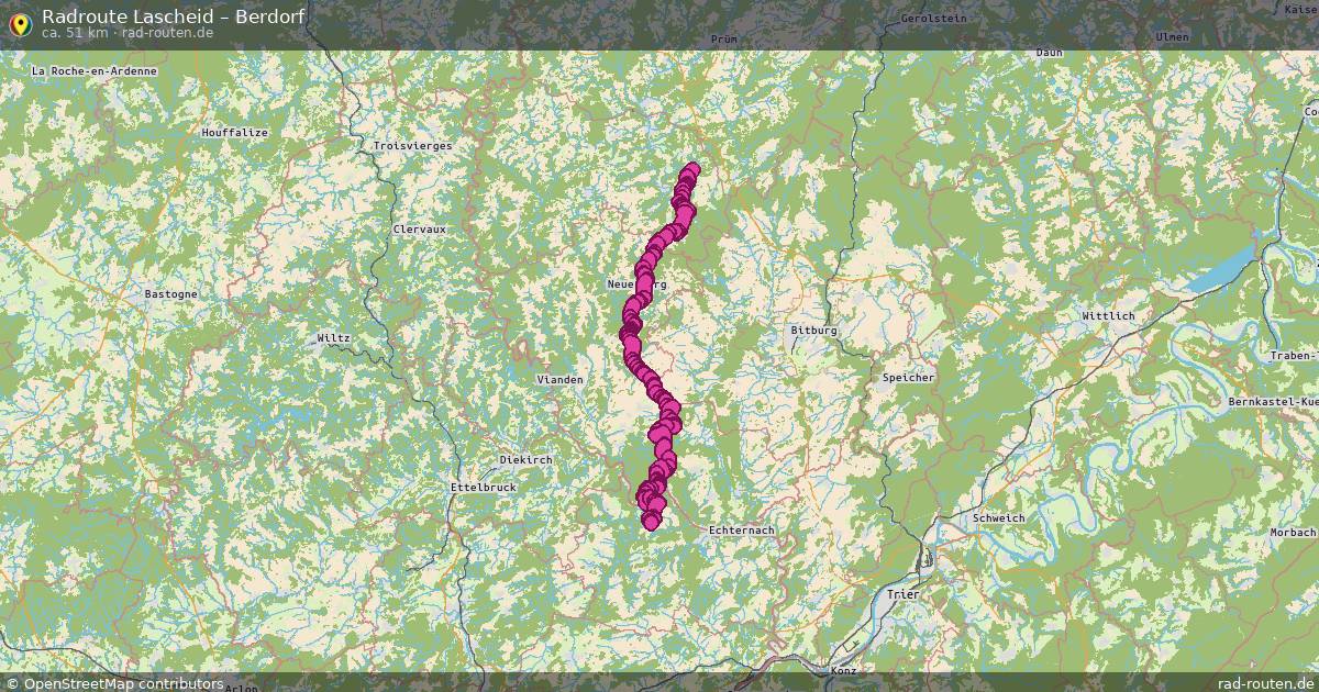 Fahrradroute Lascheid – Berdorf
