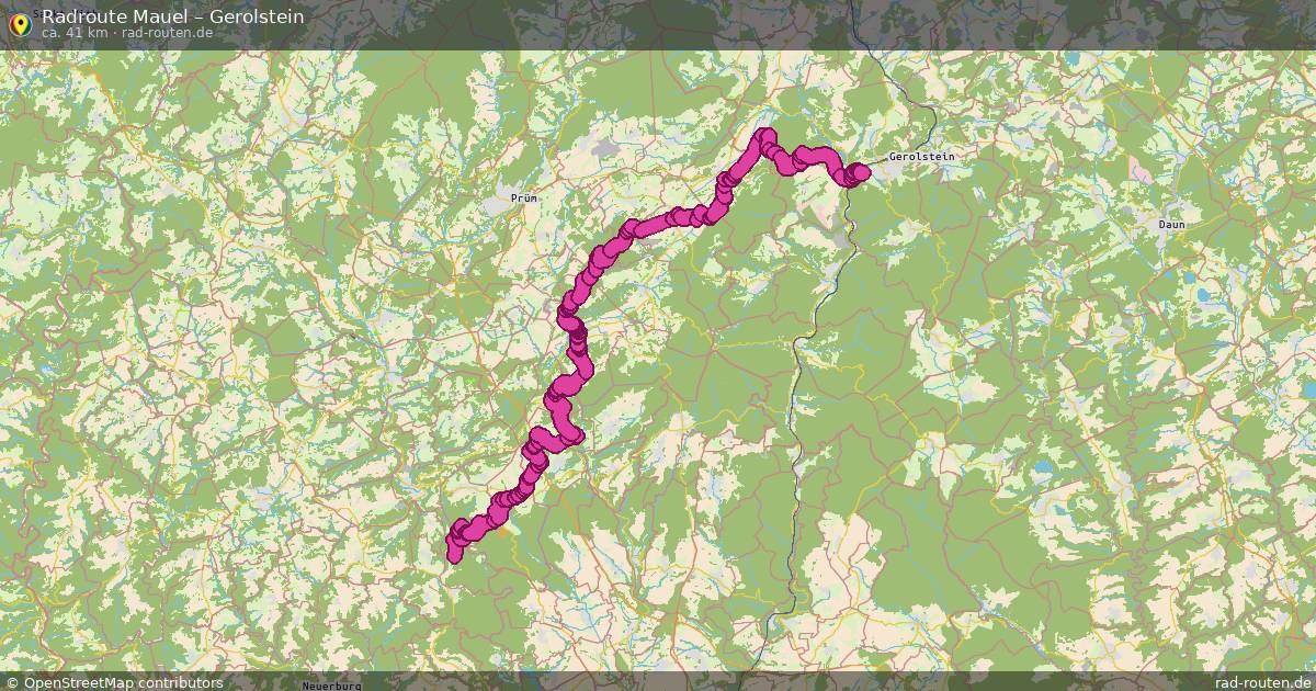 Fahrradroute Mauel – Gerolstein