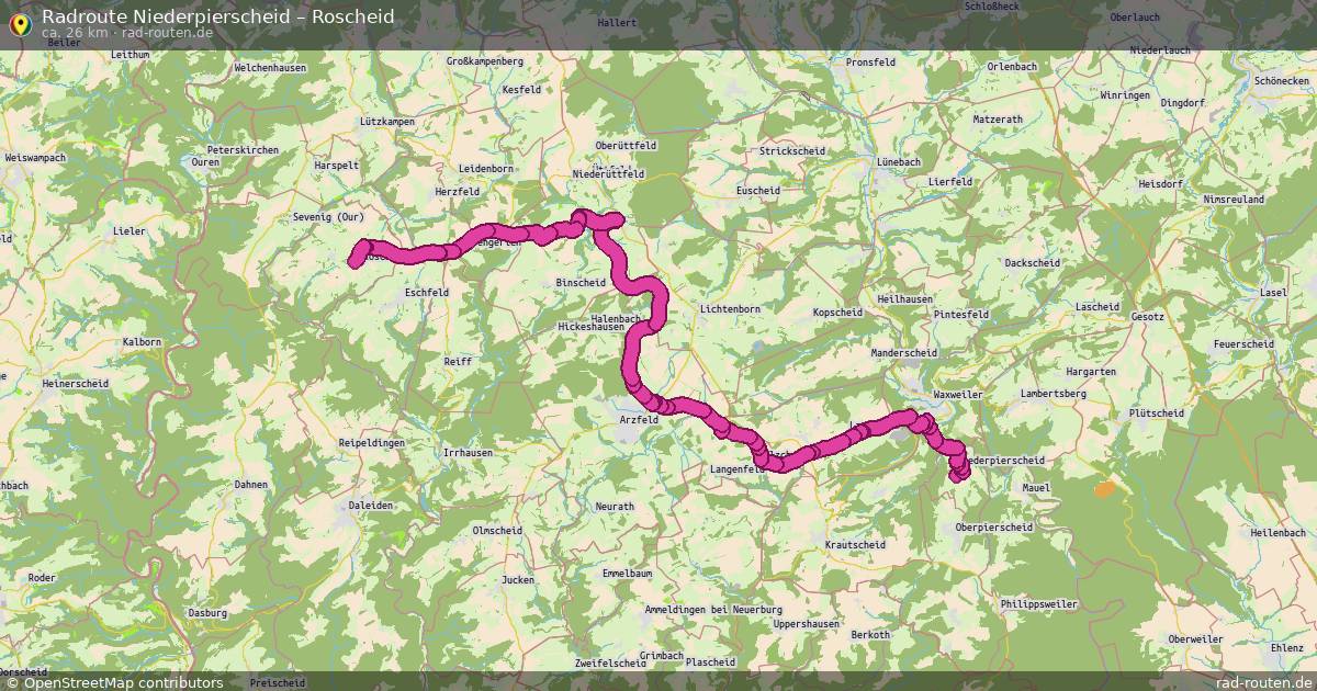Fahrradroute Niederpierscheid – Roscheid