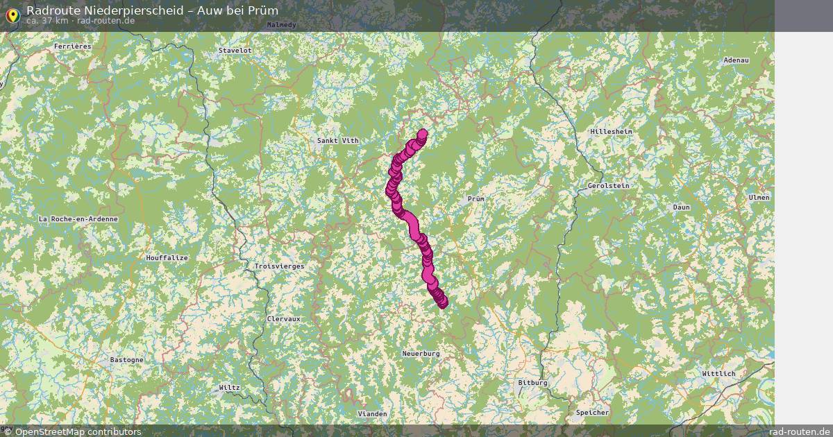 Fahrradroute Niederpierscheid – Auw Bei Prüm