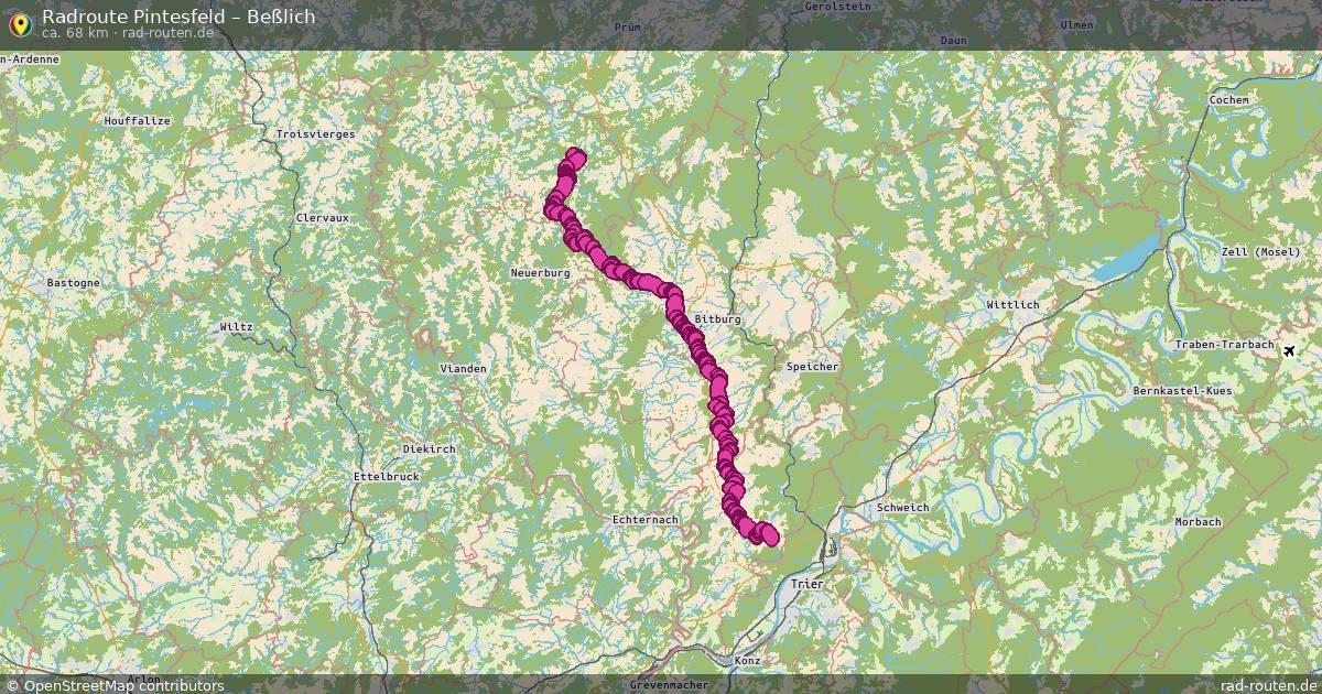 Fahrradroute Pintesfeld – Beßlich