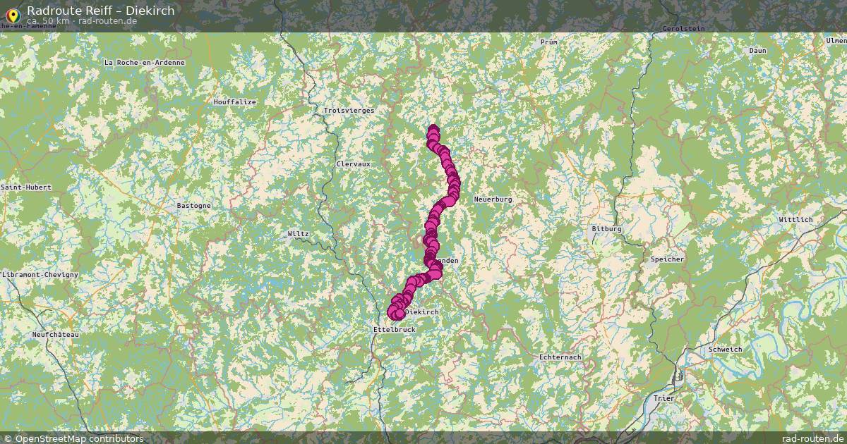 Fahrradroute Reiff – Diekirch