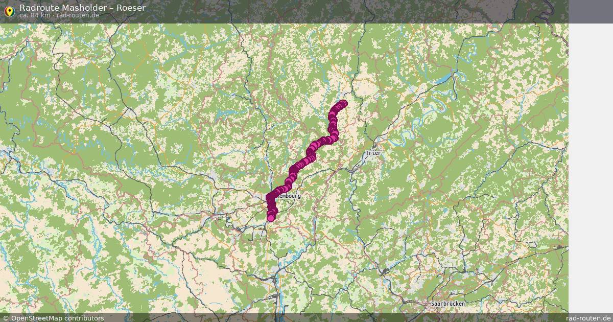 Fahrradroute Masholder – Roeser