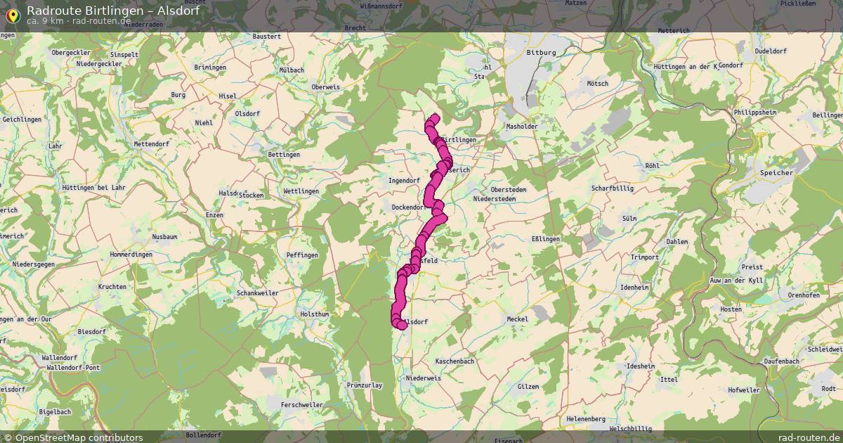 Fahrradroute Birtlingen – Alsdorf