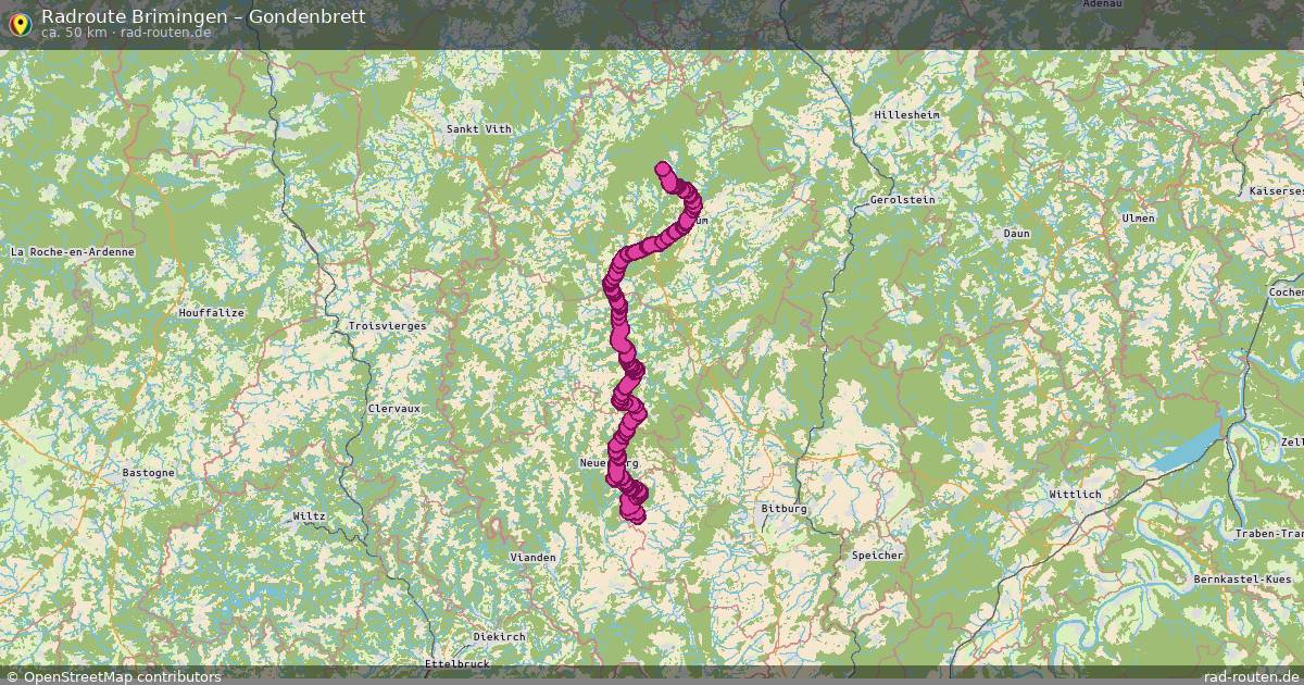 Fahrradroute Brimingen – Gondenbrett