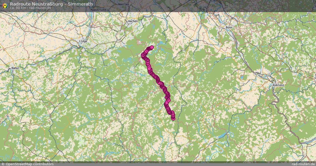 Fahrradroute Neustraßburg – Simmerath