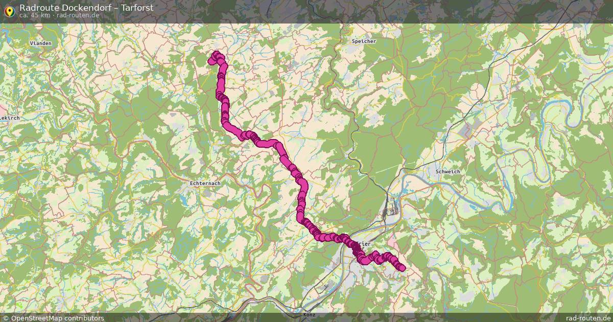 Fahrradroute Dockendorf – Tarforst