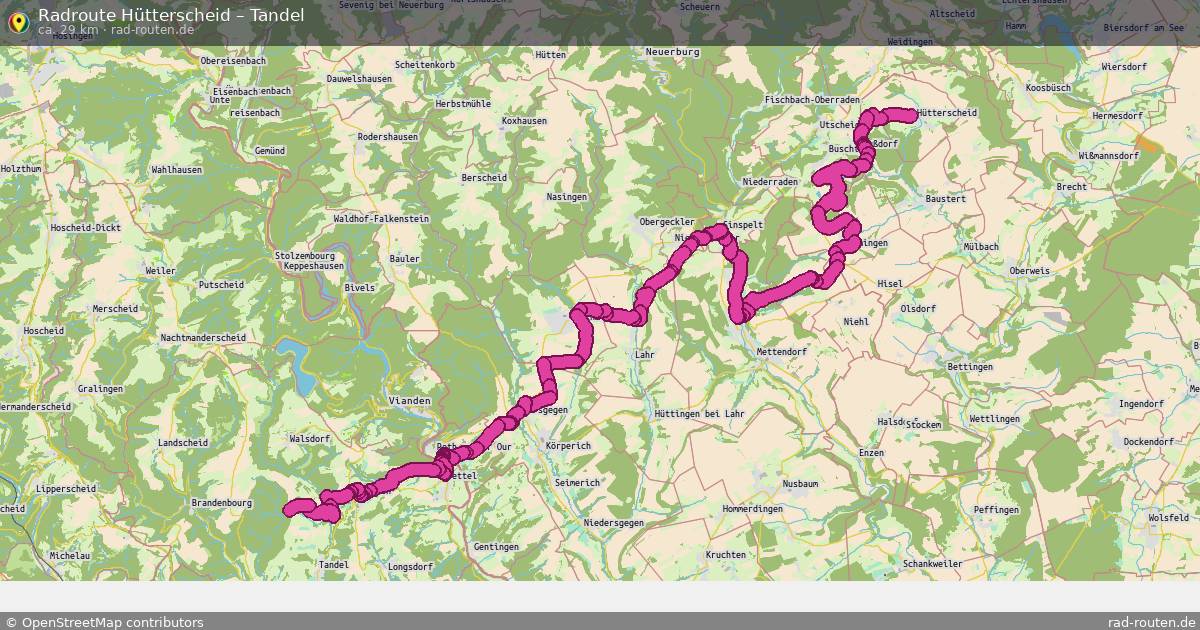 Fahrradroute Hütterscheid – Tandel