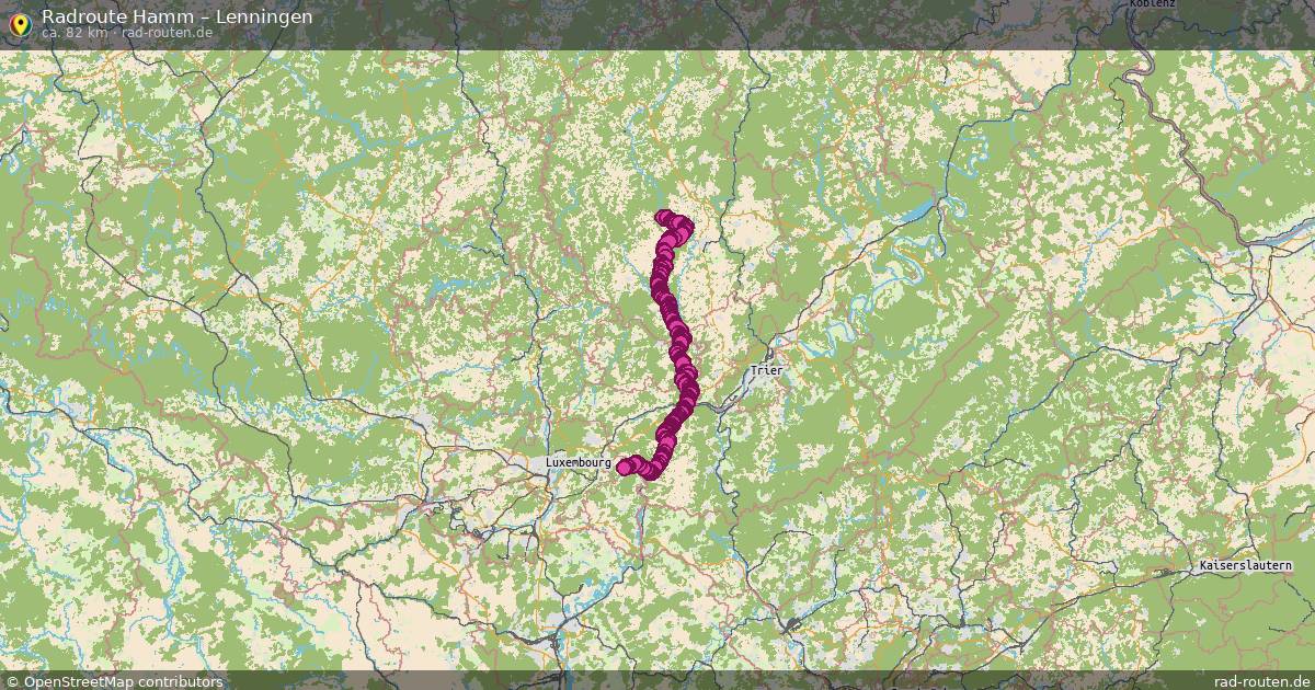 Fahrradroute Hamm – Lenningen