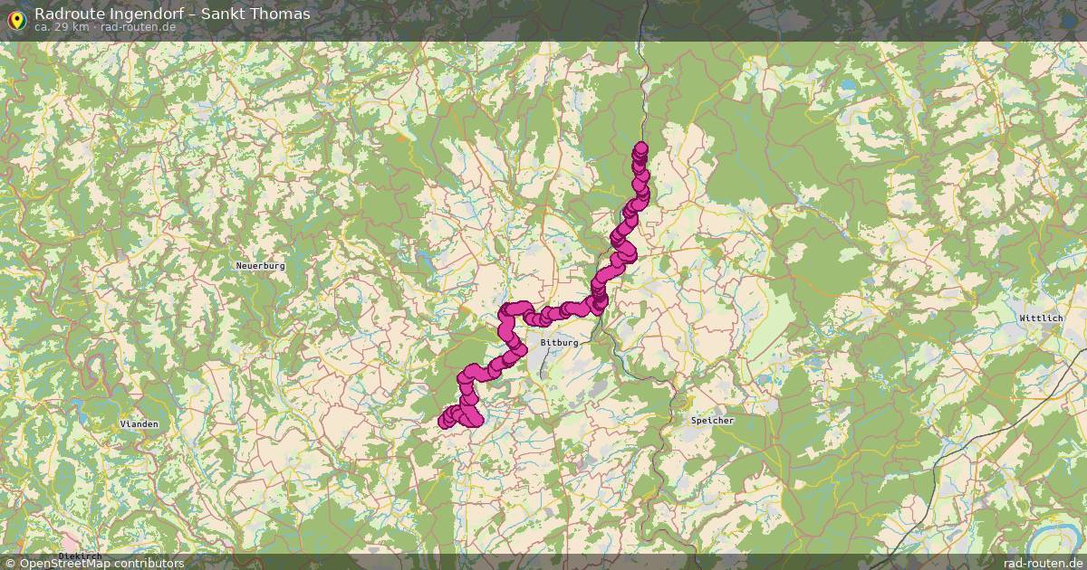 Fahrradroute Ingendorf – Sankt Thomas