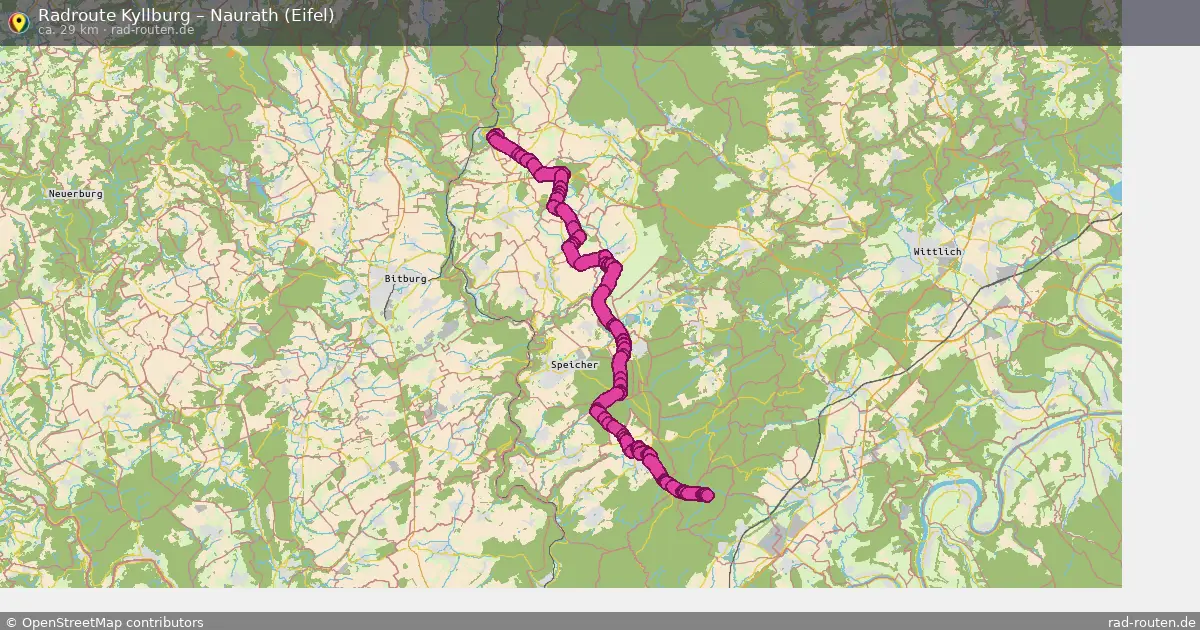 Fahrradroute Kyllburg – Naurath (Eifel)