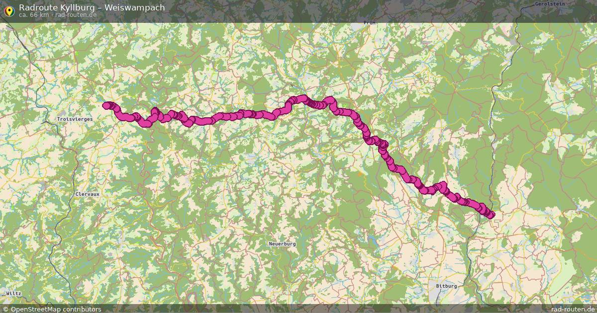 Fahrradroute Kyllburg – Weiswampach